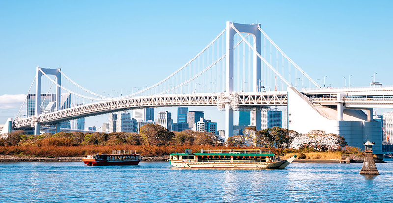 City guides Tokyo things to do in Odaiba Odaiba Marine Park Rainbow Bridge